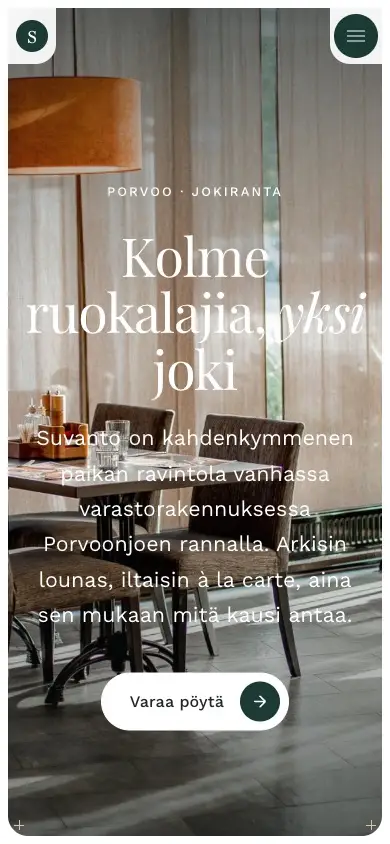 Ravintola Suvannon esimerkkisivusto